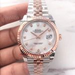 Copy Rolex Datejust 41 Rose Gold Jubilee White MOP Dial Watch